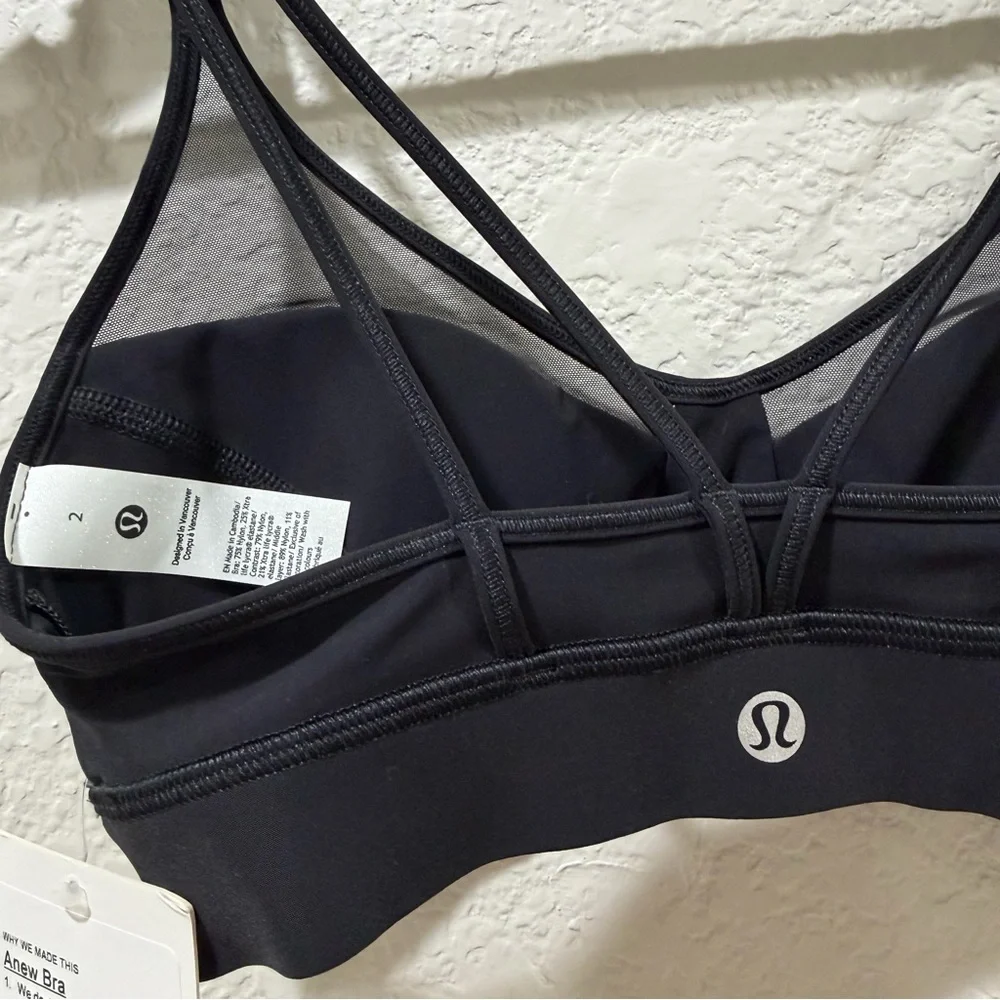 Lululemon Anew Bra Black Size 2